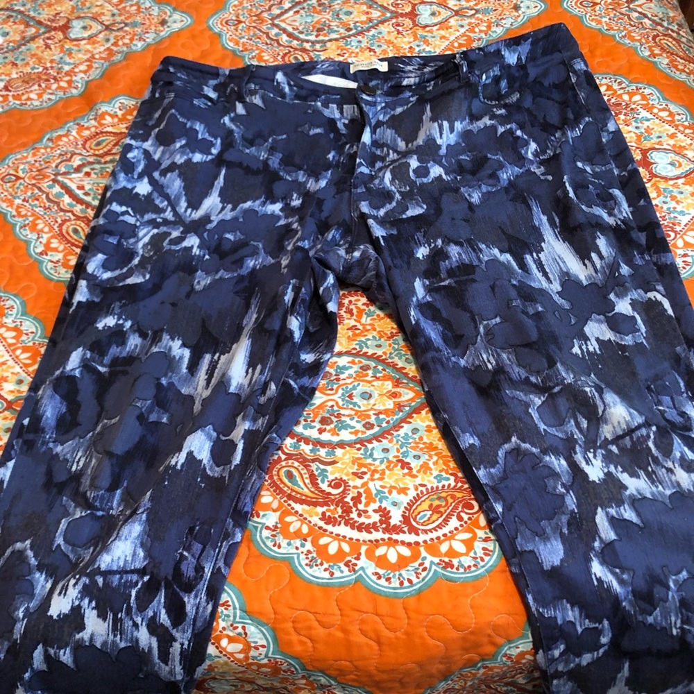Coldwater Creek Blue Print Denim size 16
